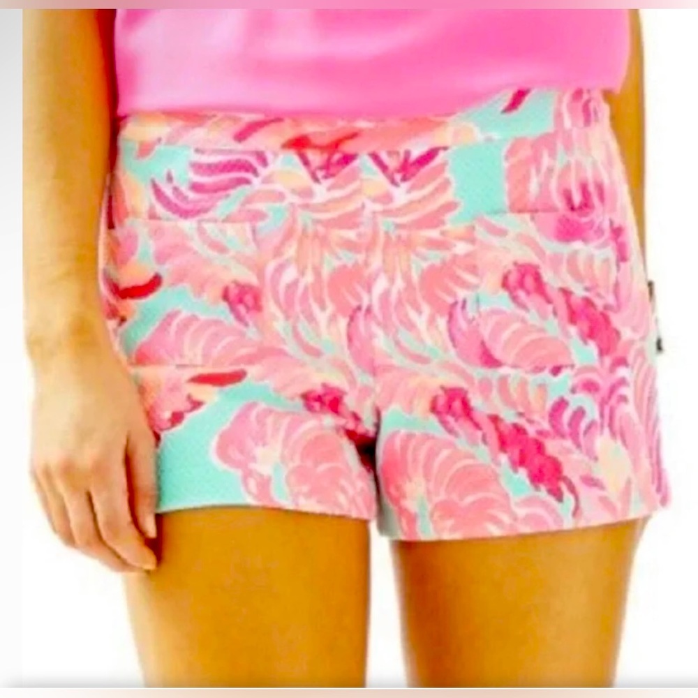 Lilly Pulitzer NWOT Aleycia Pocket Shorts Blue Lovebirds Size 00